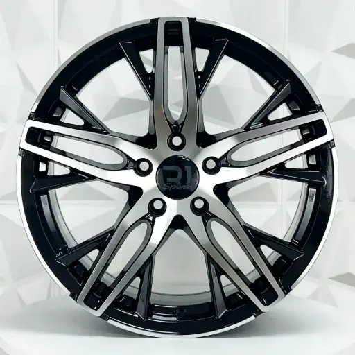 [192368] RIN 19X8.5 5-114.3 R1 SPORT R2350 BLACK MACHINE FACE ET45 CB73.1