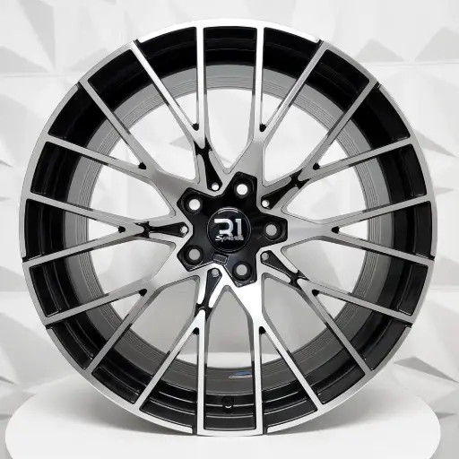 [190013F] RIN 19X8.5 5-120 R1 SPORT T1216 BLACK MACHINE FACE ET35 CB72.6